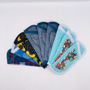 Eye Glasses Cases, Sunglasses, Cotton Fabric w Lining, Soft, Approx 8" x 3.5"